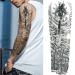 NEZAR Maori Temporary Tattoo Sleeve - 11 Sheets, Tiki Turtle Manta, Black Dragon Totem, Waterproof Fake Tattoo Sleeves for Men and Women - Buy Online on GoSupps.com