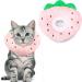 Crazy bean postoperative protective collar for cats soft adjustable safe and convenient sweet Elisabethane Kitten collar s strawberry