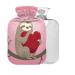 Sloth Heart Hot Water Bottle with Cover 1L Small Hot Water Bag for Pain Relief Back Pain Hot and Cold Therapy BPA Free