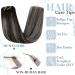 Runature Clip-In Extensions - 30cm Ombre Black Silver Real Hair - 80g 7pcs - Smooth & Natural #1b/Silver/1b - Buy Online on GoSupps.com