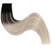 Ugeat Blond Balayage Tape-In Extensions | Real Hair Ombre #1B/18/60 | 35cm 40g Natural Black to Platinum Blonde - Buy Online on GoSupps.com