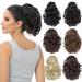 BUYOGET Ponytail Extension Long Curly Wavy Claw Jaw Clip in Synthetic Hairpiece Pony Tail Tale 8 Inches Light Brown 8 inch Light Brown