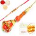 Ghasitaram Gifts Rakhis Online - Rakhi for Brother- Bells of Care Bhaiya Bhabhi Rakhi with 400 GMS of Besan Barfi Rakhi Set with 400 gms of Besan Barfi