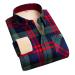 Women's Plaid Warm Shirt Women's Plush Thickened Winter New Casual Wear Bottomed Shirt Women Shirts Fall B X-Large