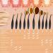 Dolovemk Oval Makeup Brush Set - 10-Piece Professional Brushes for Eyeshadow Foundation Blush & Beauty Sponge (Black) - Perfect for Flawless Makeup Application - Buy Online on GoSupps.com