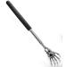 RASCADY 1x telescopic back scratch - back crawler - pull -out scratch for the head and back scratch -hand back massage 58cm range - bone hand - black
