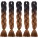 SEGO 5 Pieces Ombre Braiding Hair Extensions - 24 Black & Brown Crochet 2 Tones | International Shipping - Buy Online on GoSupps.com