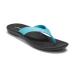 OKABASHI Women's Breeze Flip Flop (Black/Turquoise ML) | Contoured Footbed w/Arch Support for All-Day Comfort | Slip-Resistant & Waterproof | Sustainably Made in The USA