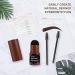 Eyebrow Stamp Shaping Kit with 10 Stencils & 2 Brushes - Long Lasting Brown Black Powder Makeup for Professional Results - Dark Brown Definer Set - Ideal Gift for Women - Buy Online on GoSupps.com