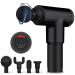 Deep Tissue Massage Gun with 6 Adjustable Speed 4 Detachable Massage Head ,Cordless Handheld Deep Tissue Percussion for Deep Relaxation, Chargeable Percussion Device Quiet for Neck Back Muscle (Black)