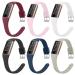 6 Pack Slim Soft Silicone Wristbands Compatible with Fitbit Charge 4 Bands, Sports Replacement Straps for Fitbit Charge 4 / Fitbit Charge 3 / Charge 4 SE/Charge 3 SE Women Men (6 Pack A) Wine Red/Pink/White/Black/Navy Blue…