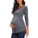 Love2Mi Maternity Top Short Sleeve Pregnancy T-Shirt - Summer Tunic (L, Flower45) - Buy Online on GoSupps.com