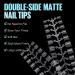 TOMICCA Short Coffin French Edge Nail Tips - 240pcs Half Cover False Nails - Natural Matte Acrylic Extensions - 15 Sizes Salon Quality Artificial Nails - Buy Online on GoSupps.com
