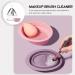 FRCOLOR Folding Makeup Brush Cleaning Rack - Set of 2 | Silicone Cleaning Mat & Brush Drying Hangers for Effortless Makeup Brush Care - Buy Online on GoSupps.com