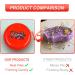 Magnetic Pin Cushion with 200 Sewing Pins | Round Plastic Magnetic Holder for Needles, Push Pins, Bobby Pins - Red - Buy Online on GoSupps.com