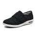 Womens Diabetic Shoes with Adjustable Closure Non-Slip Wide Width Walking Shoes Elderly Lightweight Shoes Breathable Mesh Sneakers for Elderly Edema Plantar Fasciitis Bunions Arthritis Swollen Feet 8 Wide Black Gray