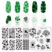Runray St. Patrick's Day Nailart Stamps Gl cksgras Mode Print Manik s Stencils Image Platte for Women and Girls Diy Printing Tools Nail Stencil Klee Series