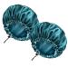 2 Pack Silk Bonnet Reversible Double Satin Bonnet Layers Sleep Bonnet Adjustable Silk Hair Wrap for Sleeping Hair Bonnet Extra Large Blue