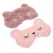 2pcs Sleep Mask Mask Panda Mask Faux Fur Eye Mask for Men Night Blindfold Rabbit Blindfold Animal Night Blindfold Eye Sleep Shades Masks Plush Child Face Mask at Night 1 Count (Pack of 1) Assorted Color C