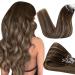 Hetto microring extensions real hair brown micro loop real hair extensions micro ring extensions real hair ombre #4/18/4 dark brown to ashblond 40 cm 50g 40cm 3-3 mr #4/18/4