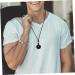 Oatipho Obsidian Necklace with Safety Buckle | Portable Crystal Pendant for Festivals | Unique 3x3x1cm Accessories - Buy Online on GoSupps.com