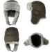 Unisex 100% Rabbit Fur Trapper Ushanka Russian Hat - Windproof Nylon Shell | Army Green - One Size - Buy Online on GoSupps.com