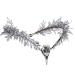 MOSTORY Silver Elf Flower Crown - Gothic Elf Circlet with Raven Skull Fairy Headpiece Floral Headband Viking Hairband for Women Womens Witch Halloween Renaissance Cosplay Wedding