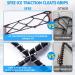 Sfee Ice Cleats - Anti-Slip Snow Grips Crampons for Shoes/Boots | Portable Traction for Walking, Climbing, Hiking, Fishing | Outdoor Running Gear with 2 Velcro Straps - Black (Large) - Buy Online on GoSupps.com