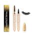 2021 Upgraded Self-adhesive Eyeliner Glue Pen 2 in 1 Eye Liner Pen Diamond Bling Glitter Liquid Eyeliner No Glue  Non Magnetic  Eye Liner for Eye Makeup and Wear Normal False Eyelashes (2021 A)