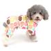 Zunea little dog jumpsuit pajama overall soft cotton romper adorable donut prints puppy sleeping clothes four legs pjs clothing for pets cats puppies s (pack of 1) donut