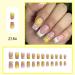 Short Yellow Daisy Press on Nails | French Tip Glossy False Nails - 24Pcs - Buy Online on GoSupps.com