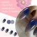 24 Pieces Almond False Nails - Silver & Blue Glossy French Press-On Acrylics | 12 Sizes for Women & Girls - Buy Online on GoSupps.com
