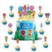 37pcs Super Simple Songs Birthday Party Supplies for Super Simple Songs Theme Birthday Decorations include Cake Topper and Cupcake Toppers Sets