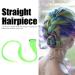 Bright Color Hair Extensions Hairpiece for Cosplay Colored Hair Extensions Dress Up with Straight Hairpiece Convenient Application Suitable for Daily Use (Fluorescent Green) - Buy Online on GoSupps.com