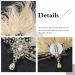 GENBREE Peacock Hair Clip 1920s Flapper Headpiece - Crystal Gatsby Headband for Women and Girls (White) | Prom Party Head Accessory - Buy Online on GoSupps.com