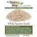 The Spice Way White Sesame Seeds - 8 oz - Premium Quality Sesame Seeds - Buy Online on GoSupps.com