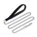 PETTOM Dog Leash Chain Dog Chain Leash Bite-Resistant Chain Leash for Large and Small Dogs Training Black L-under 50kg Black