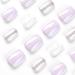 Wearing short purple and white contrasting color stun nail patches sparkling pink nail products nail patches fake nails JP2606 - Buy Online on GoSupps.com