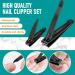 Xnourney Heavy Duty Nail Clippers Set - Stainless Steel, Ultra Sharp Fingernail and Toenail Cutters with Nail File for Men & Women - Buy Online on GoSupps.com