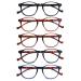 COJWIS 5 Pack Reading glasses Blue light filter for women Men Men's Feders hinge glasses anti-fatigue glare-free UV reading aid (5 pack color 1.25 multiplier_x) 5 Pack Color 1.25 x
