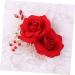 Ipetboom 1pc Headwear for Women Wedding Headpiece for Bride Flower Hair Comb Insert Hair Comb Hair Combs Metal Hair Comb Bridal Hair Comb Hair Pin Flower Head Rhinestones Red Miss - Buy Online on GoSupps.com