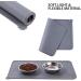 Elaikka 19x12 Large Black Silicone Pet Food Mat - Non-Slip, Waterproof & Easy to Clean - Raised Edge Cat & Dog Feeding Mat - Buy Online on GoSupps.com