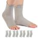 4 Pairs Neuropathy Socks Women Men Plantar Fasciitis Support Socks Toeless Compression Socks Ankle Support for Weak Sprained Ankle Brace Pain Relief Breathable Anti-Slip Foot Support Brace (Gray L) L Gray