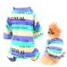 Smalllee_lucky_Store pet clothing multi -colored striped cotton pajamas for small and medium -sized dogs cats pajamas overall nightwear outfits for Yorkie Chihuahua green M medium green