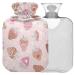 Naanle Sweet Echedberry Warm bottle with cover heat and cold therapy warm water bottle 1 l warm steadel for bed hand foot warmer pain relief 1L