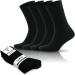 GoWith Men's Crew Diabetic Socks | 4 Pairs Cotton Comfortable Non-Binding Lightweight Dress Socks | Black 3039 | Shoe Size 7.5-9.5 - Buy Online on GoSupps.com