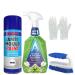 Anti Mould Spray Paint and Mould Remover Set - Bundle Includes Rapide Anti Mould White Spray Paint Astonish Mould and Mildew Remover Scrubbing Brush Pair of Disposable Gloves