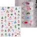 Christmas Nail Stickers 9 Sheets Self-Adhesive Nail Decal Snowman Snowflake Tree Nail Art Decoration Design Supplies - Buy Online on GoSupps.com
