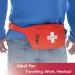 Dealmed Red Lifeguard Fanny Pack - Logo Design, E-Z Zipper, 3 Pockets (Pack of 3) - Adjustable Waist Strap - Buy Online on GoSupps.com
