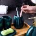Bathroom soap dispenser handwash dispenser bottle/Dark Green Bathroom Accessories Set Accesorios Para Ba o Apartment Necessities Contain Toothbrush Cup Soap Dispenser Soap Dish-dark green 5 set-G Silver Pump Dark Green 5 Set - Buy Online on GoSupps.com